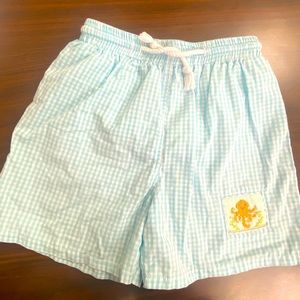 SILLY GOOSE Boutique EUC Boys Octopus Smocked Swim Trunks Shorts Sz 5